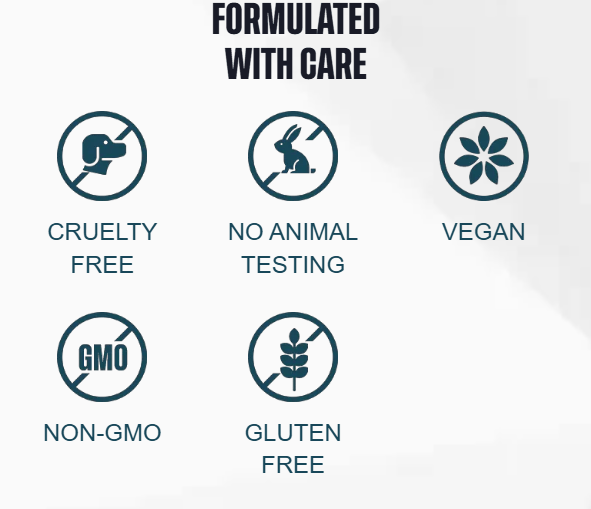 Diformulasikan dengan cermat — tanpa kekejaman, tiada ujian pada haiwan, vegan, bukan GMO, bebas gluten