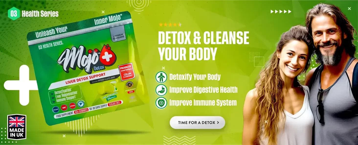 Mojo Detox — sokongan detoks hati — detoks dan bersihkan tubuh anda: nyahtoksik tubuh anda, tingkatkan kesihatan pencernaan, tingkatkan sistem imun. Masa untuk detoks.