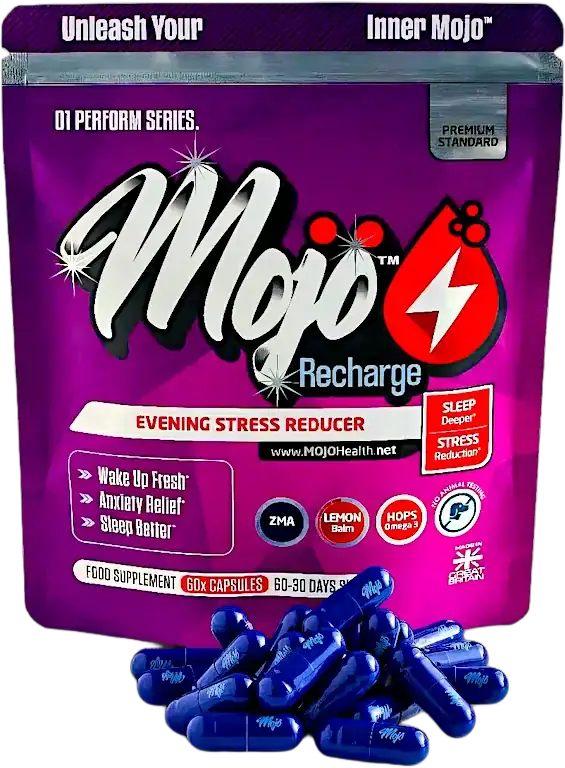Mojo RECHARGE Sleep 5htp Melatonin L Tryptophan L Theanine Mood Supplement 2